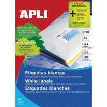 Etiquetas adhesivas Apli 64,6 x 33,8 mm Blanco 100 Hojas