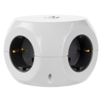 Regleta Enchufes Cubo Ewent EW3939 USB 5V 2A Blanco