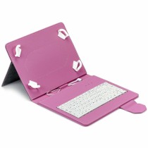 BluetoothKeyboardwithSupportforTabletMaillonTechnologiqueMTKEYUSBPINK9,7"-10,2"PinkSpanishSpanishQwerty