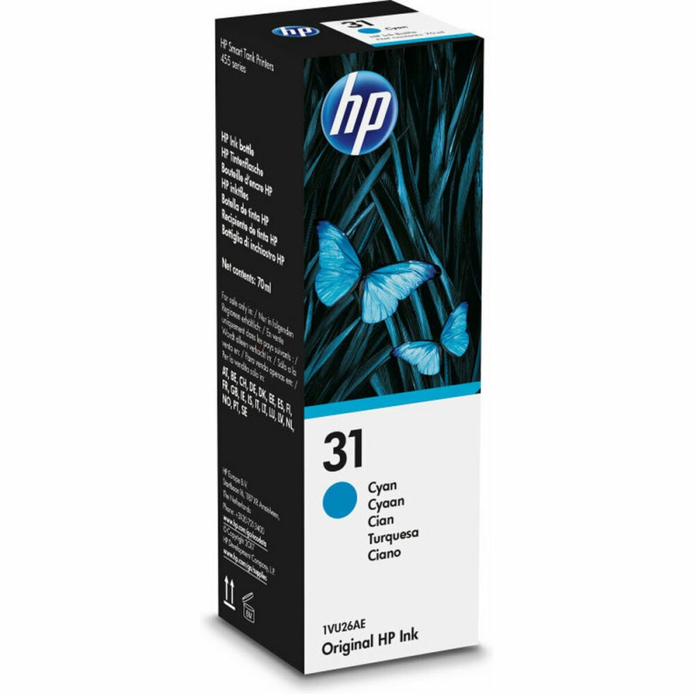 Inchiostro per Ricaricare le Cartucce HP 31 70-ml Cyan Original Ink Bottle