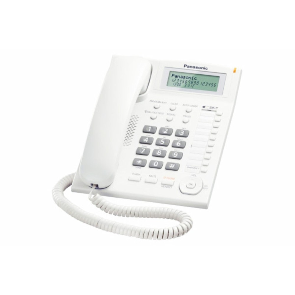 Teléfono Fijo Panasonic Corp. KX-TS880EXW LCD Blanco