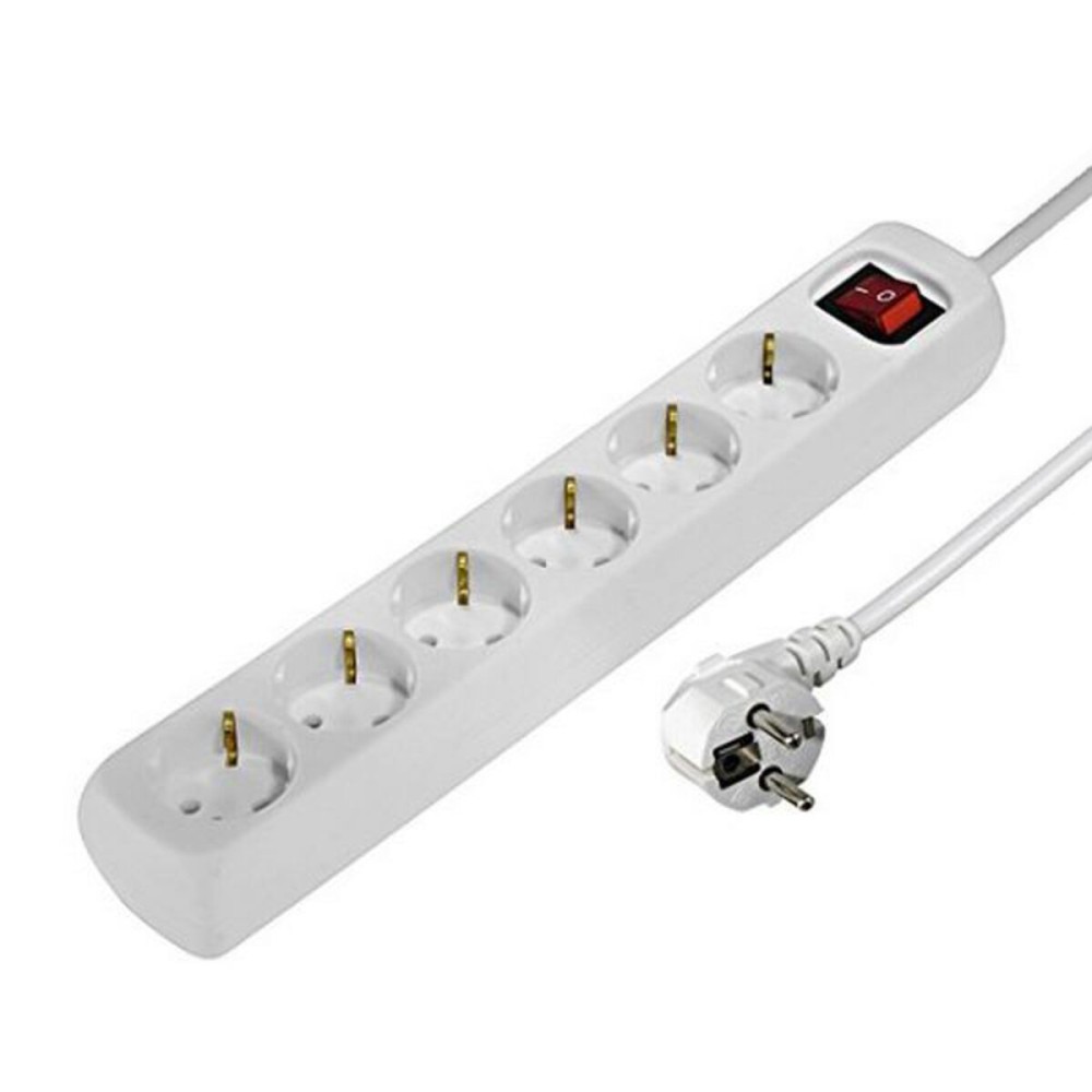 Schuko 6 Way Multi-socket Adapter Hama Technics 00030384 1,4 m White