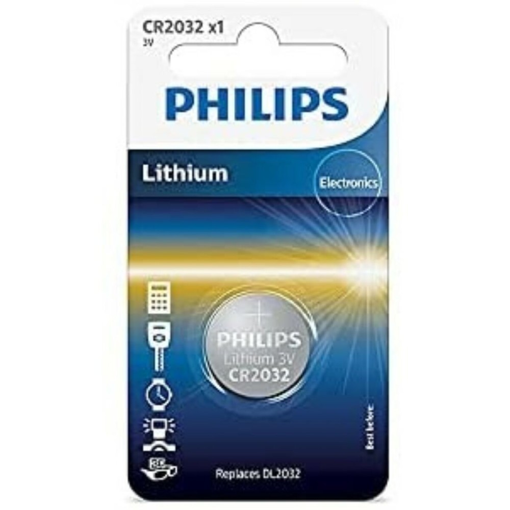 Pilhas de Botão de Lítio Philips CR2032