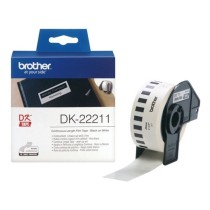 Continuous Film Tape Brother DK22211 29 mm Black Black/White White