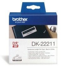 Endlos-Filmrolle Brother DK22211 29 mm Schwarz Schwarz/Weiß Weiß