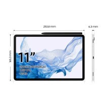 Tablet Samsung Galaxy Tab S8 Plateado 8 GB 128 GB 8 GB RAM