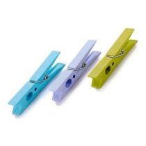 Clothes Pegs Blue Green Purple Plastic