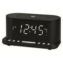 Radio Despertador con Cargador Inalámbrico Denver Electronics CRQ-110 12" LED USB Negro