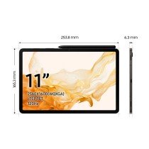 Tablet Samsung Galaxy Tab S8 Preto Cinzento 8 GB 128 GB 8 GB RAM