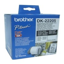 Papel Contínuo para Impressoras Brother DK-22205 Branco