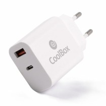 Wall Charger 2-in-1 CoolBox COO-CUAC-20P White 20 W