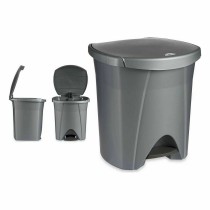 Waste bin with pedal Silver polypropylene 48 L 40 x 44 x 40 cm (2 Units)