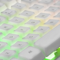 Teclado Mars Gaming MK220 Qwerty Español RGB Blanco