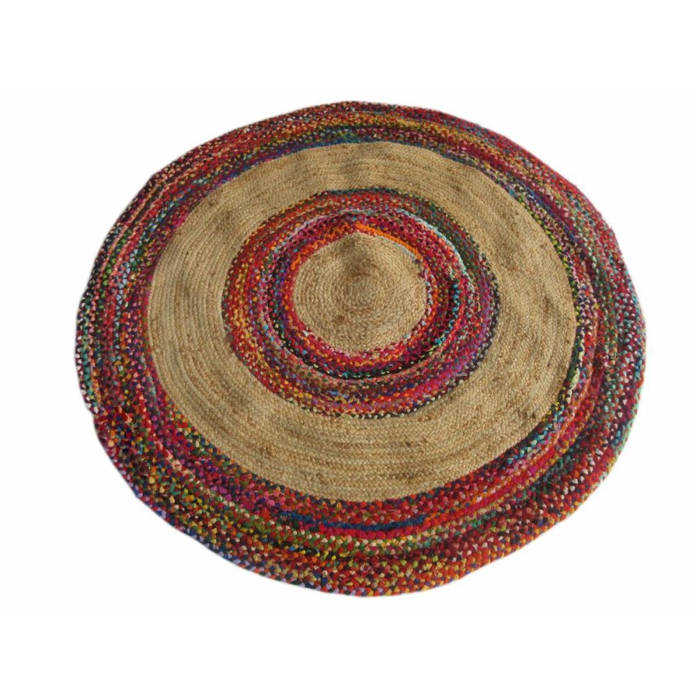 Tapete DKD Home Decor Poliéster Algodão Multicolor Jute (160 x 160 x 0,7 cm)