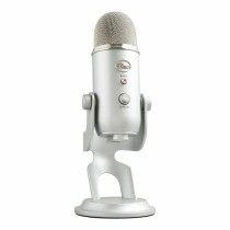 Microfone Logitech Blue Yeti USB Mic Prateado Preto