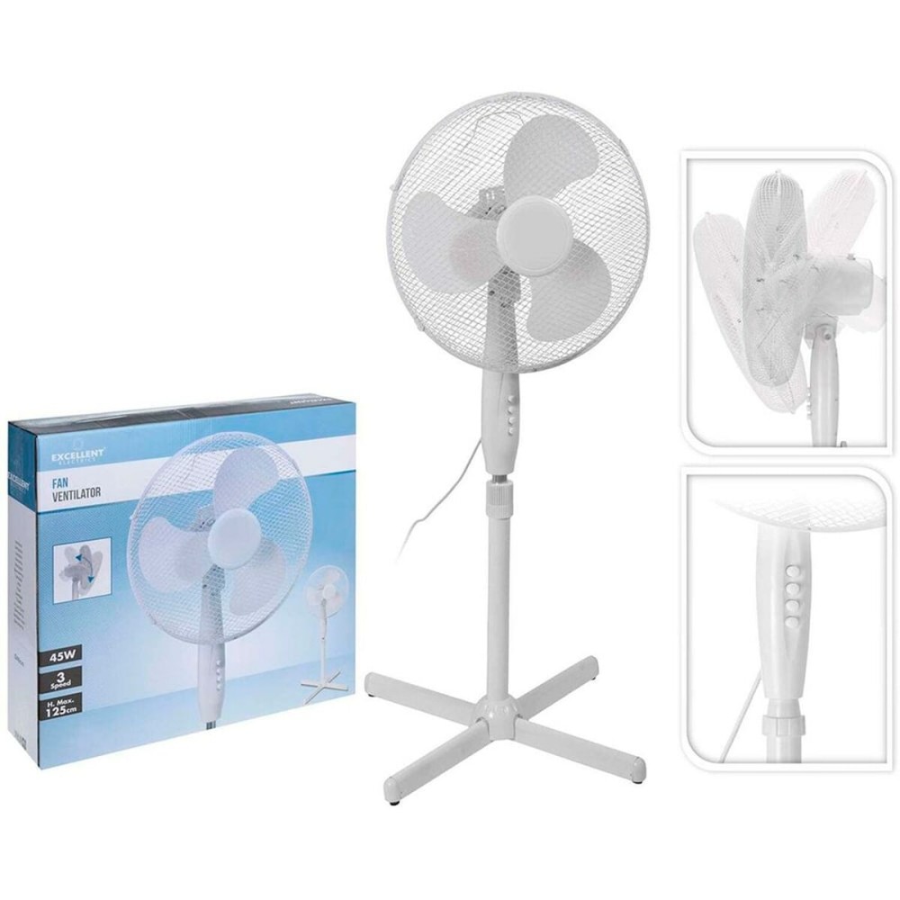 Freistehender Ventilator Excellent Electrics 125 x 40 x 60 cm Weiß 45 W