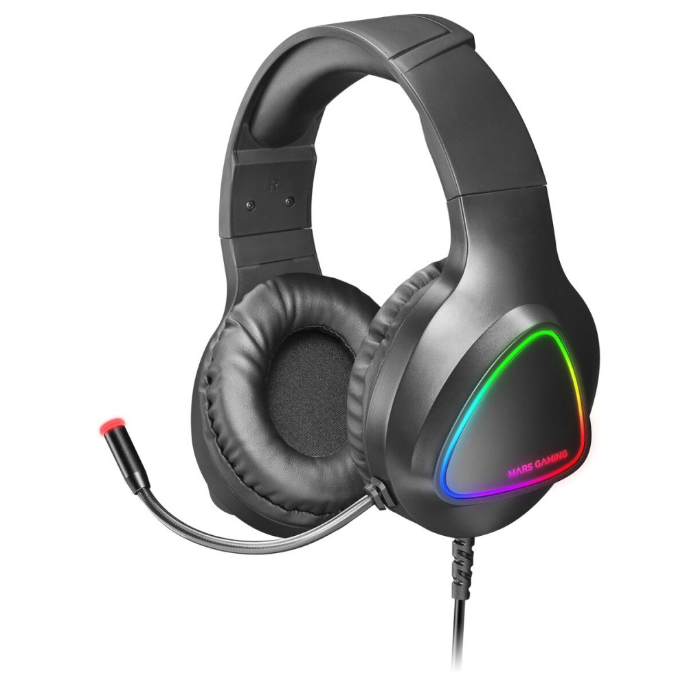 Auriculares com Microfone Gaming Mars Gaming MH222 Preto