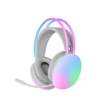 Auriculares con Micrófono Mars Gaming MH-GLOW RGB Blanco