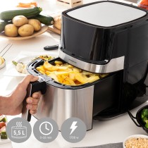 Fritadeira sem Óleo InnovaGoods Fryinn Pro 5500 Preto Aço inoxidável 1700 W 5,5 L