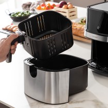 Fritadeira sem Óleo InnovaGoods Fryinn Pro 5500 Preto Aço inoxidável 1700 W 5,5 L