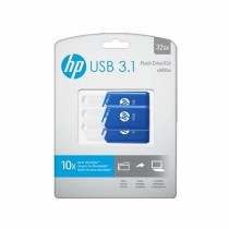 Memória USB HP Corrente para Chave Azul/Branco 32 GB