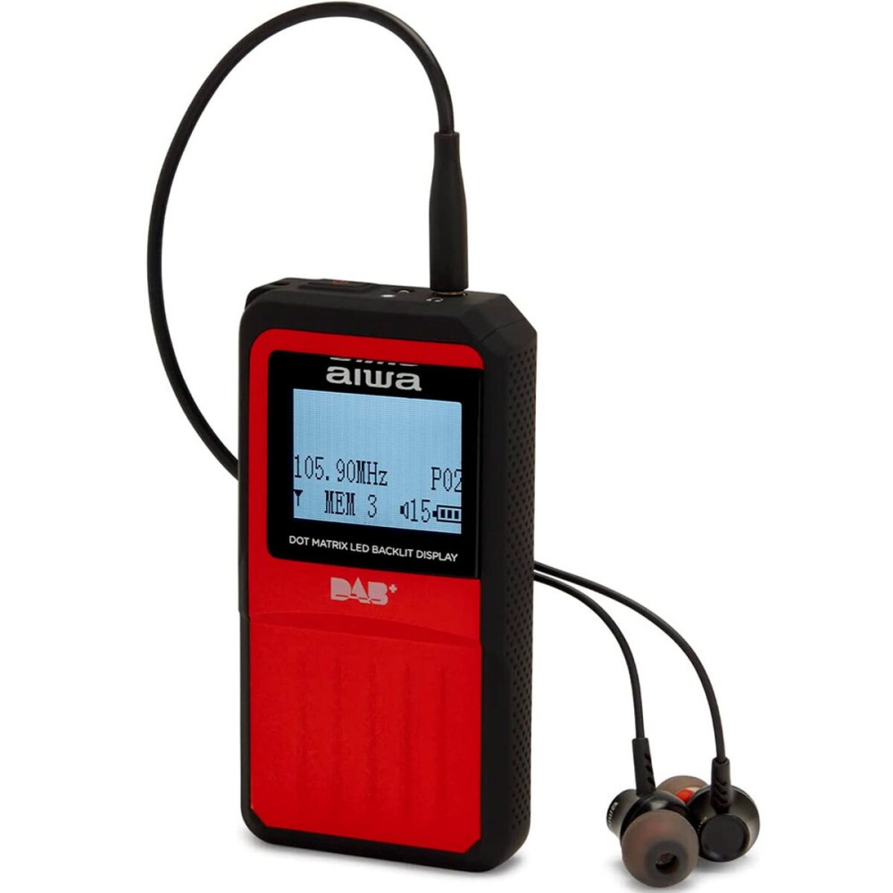 Radio Aiwa Rouge DAB/DAB+/FM Écran LED