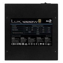 Stromquelle Aerocool LUX 1000W Unidad de Fuente de Alimentación 20+4 pin ATX Negro 1000 W 130 W 80 Plus Gold