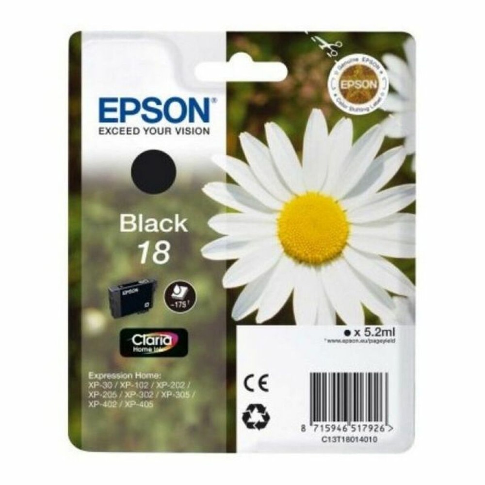 Tinteiro de Tinta Original Epson C13T18014022 Preto