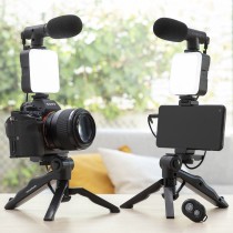 Kit Vlogging com Luz, Microfone e Comando Plodni InnovaGoods 6 Peças (Recondicionado C)