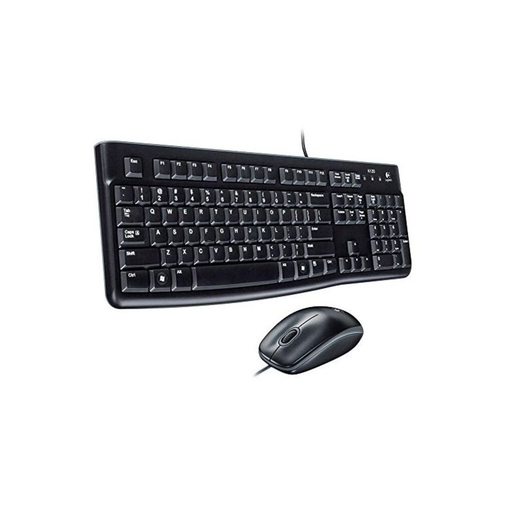 Keyboard and Optical Mouse Logitech Desktop MK120 Black