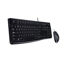 Tastiera e Mouse Ottico Logitech Desktop MK120 Nero