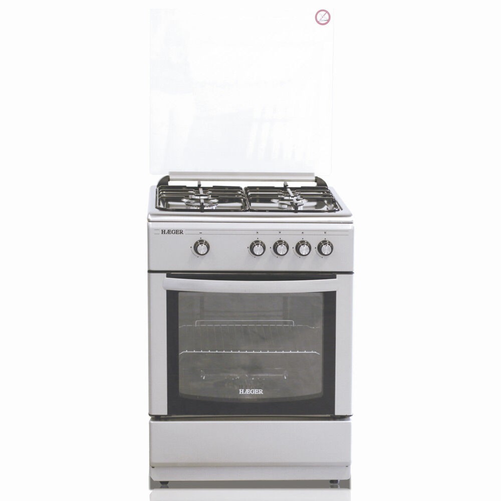 Cocina de Gas Haeger GC-SS6.011A Gris Metálico Mate Horno (61 L)