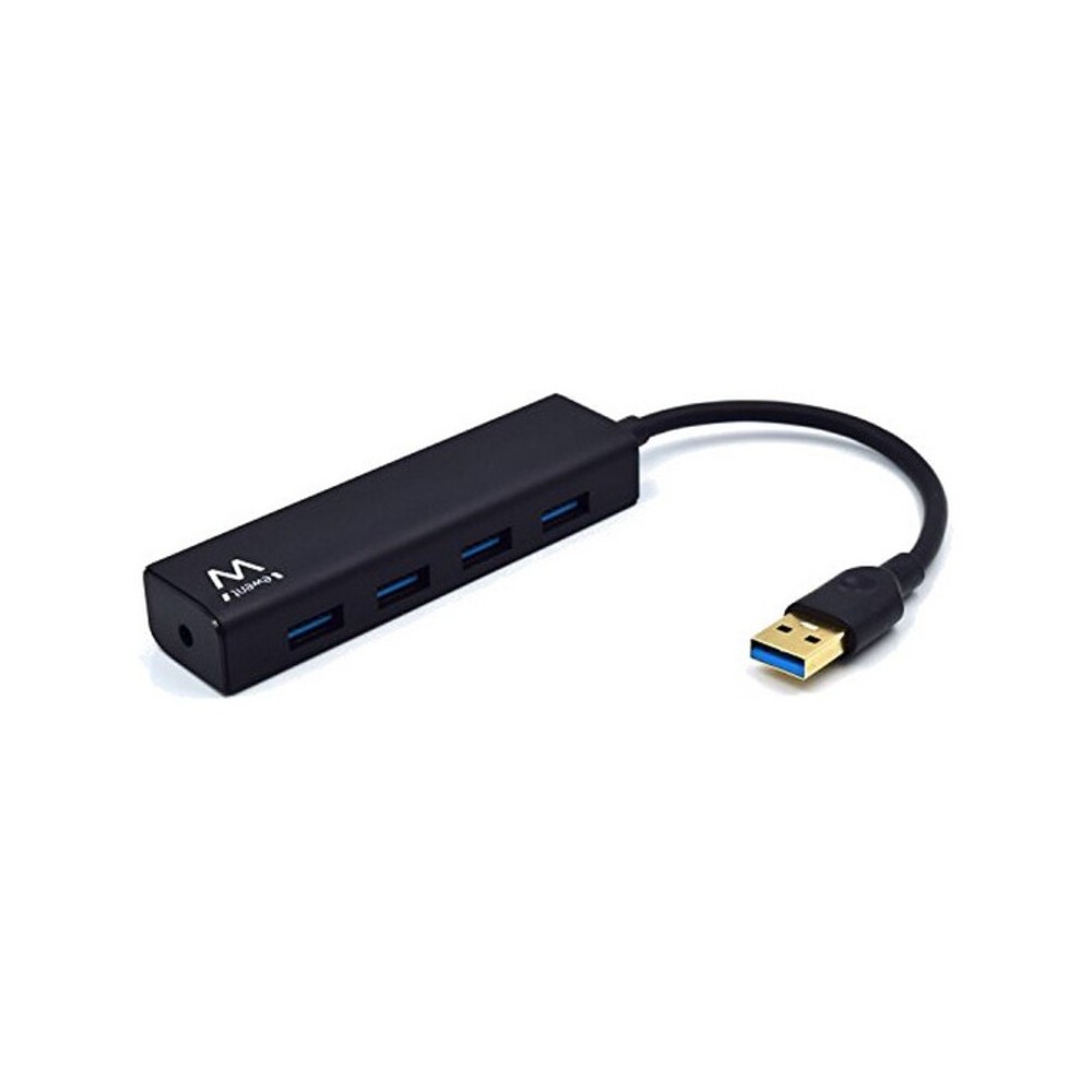 Hub USB Ewent EW1136 4 x USB 3.0 Schwarz