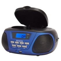 Radio CD Bluetooth MP3 Aiwa BBTU300BL    5W Negro Azul