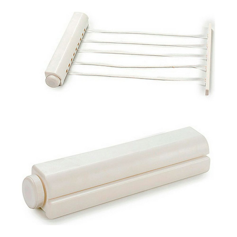 Tendedero Extensible 34,5 x 6 x 6 cm Blanco Nailon Polipropileno