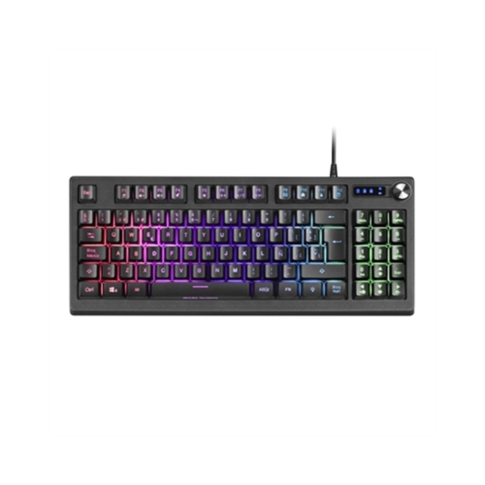 Clavier pour jeu Mars Gaming MKREVOES LED RGB Noir Espagnol Singe (1 Pièce)