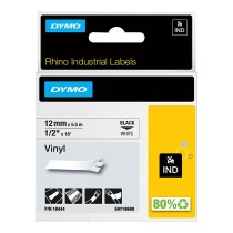 Cinta Laminada Dymo 18444 Blanco Negro