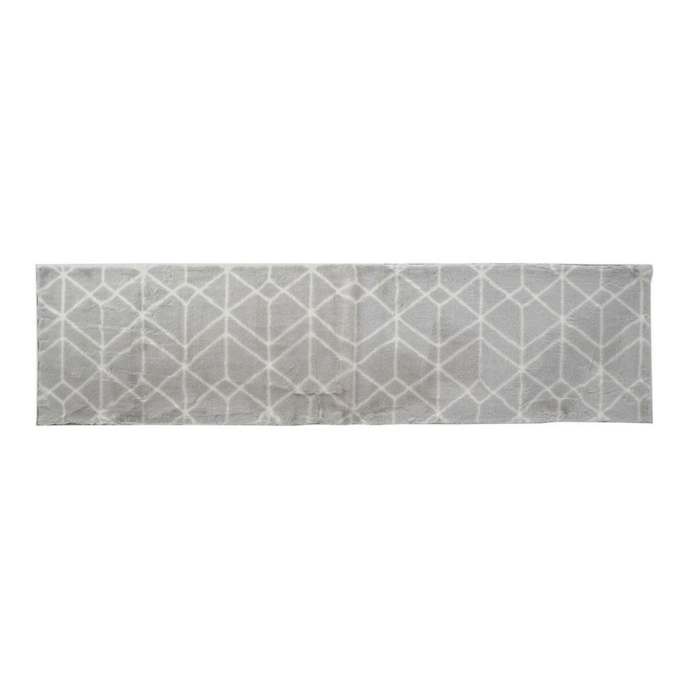 Alfombra DKD Home Decor Gris Claro Poliéster (60 x 240 x 1 cm)