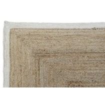 Tapis DKD Home Decor Scandi Polyester Coton Blanc Marron Clair Jute 120 x 180 x 1 cm