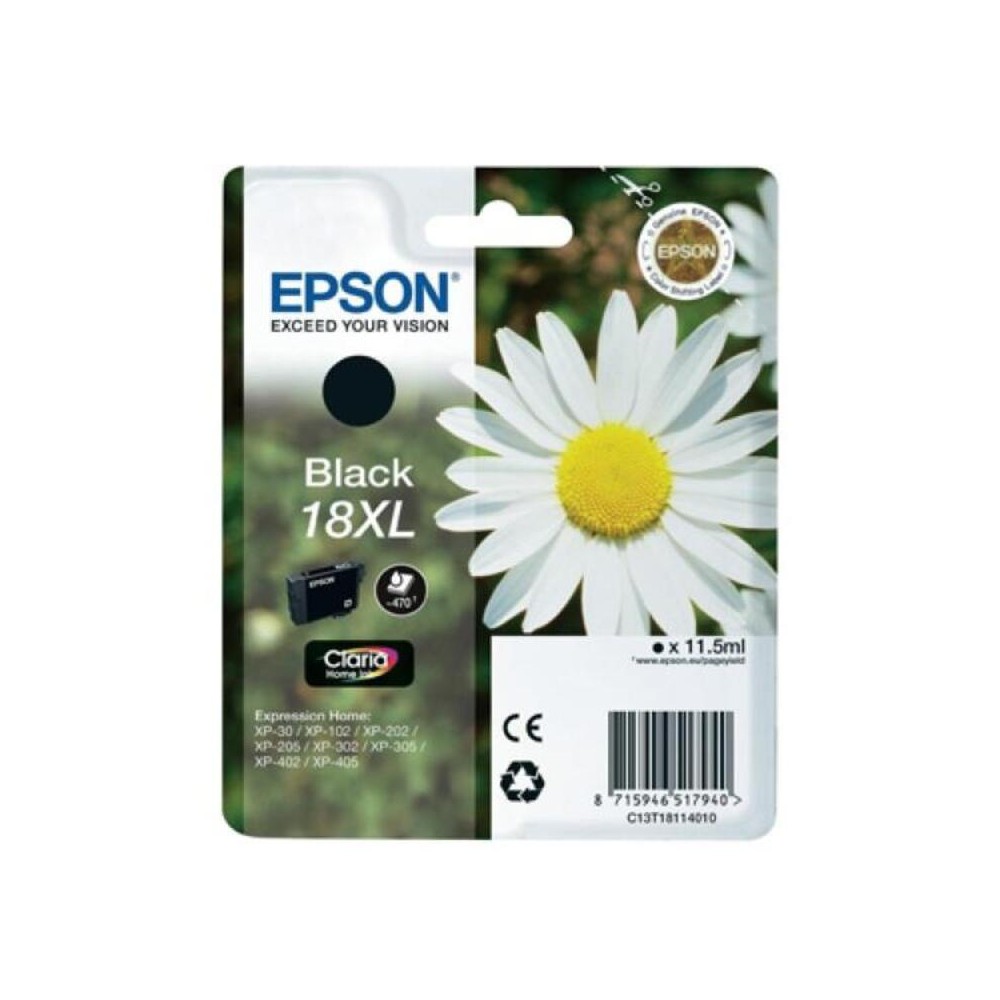 Cartuccia ad Inchiostro Originale Epson CLARIA T18XL Nero Bianco