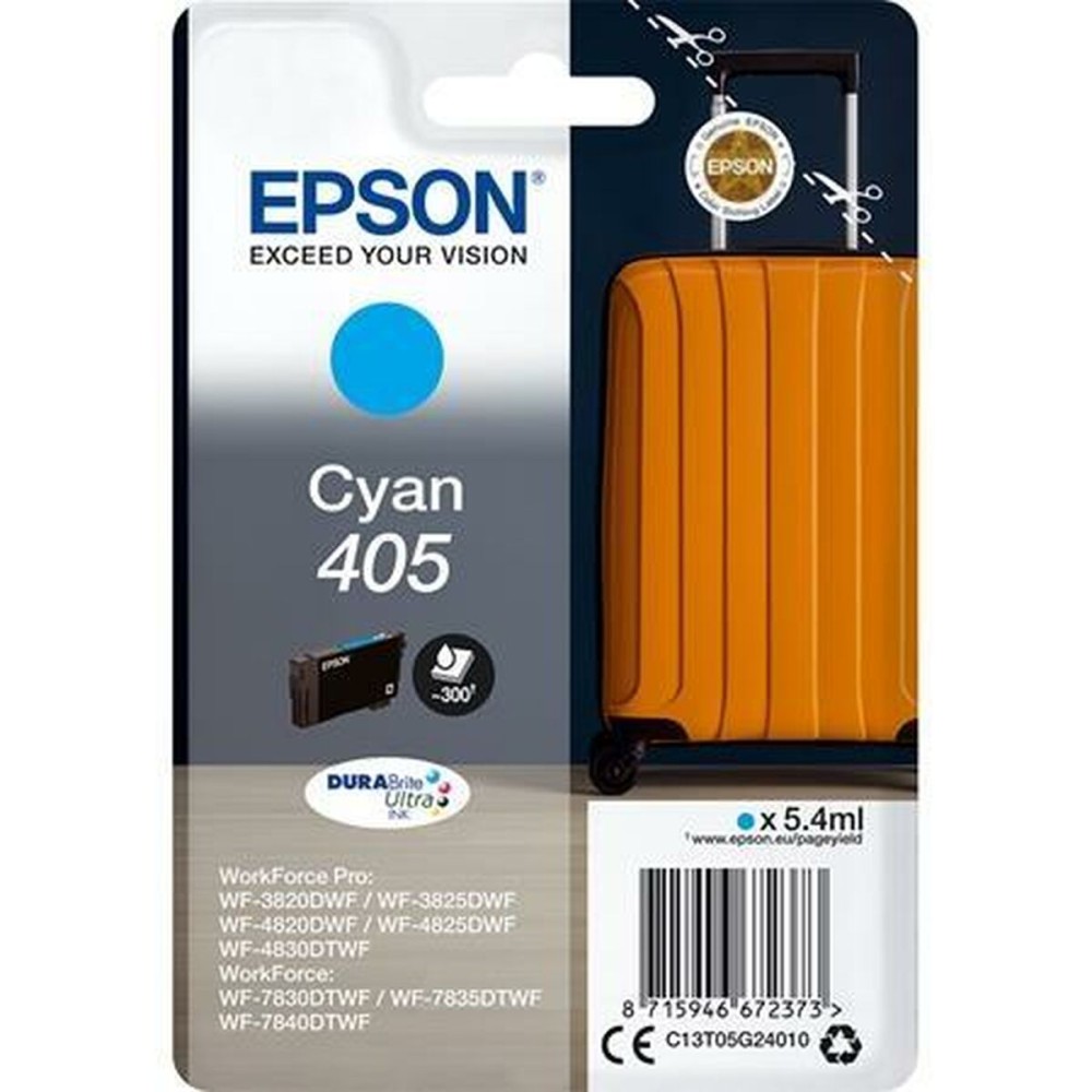 Tinteiro de Tinta Original Epson Singlepack Cyan 405 DURABrite Ultra Ink Ciano