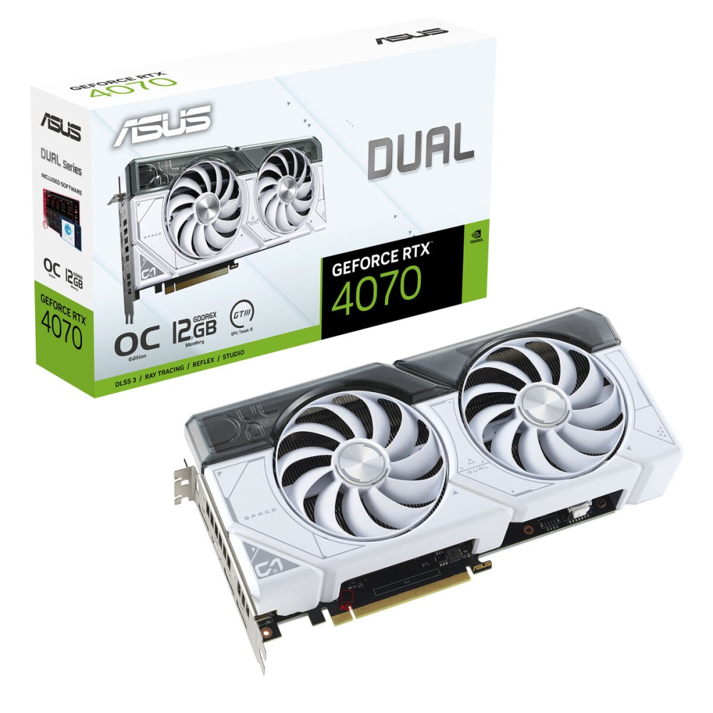 Grafikkarte Asus Dual GeForce RTX 4070 White OC Edition 12 GB GDDR6X NVIDIA GEFORCE RTX 4070