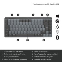 Bluetooth Keyboard Logitech MX Mini Mechanical Qwerty US International