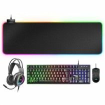 Keyboard with Gaming Mouse Mars Gaming MCPEXES Combo Black Spanish Qwerty