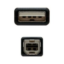 Cavo USB 2.0 A con USB B NANOCABLE 10.01.0102-BK Nero (1 m)