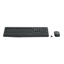 Tastatur mit Drahtloser Maus Logitech 920-007919 Schwarz