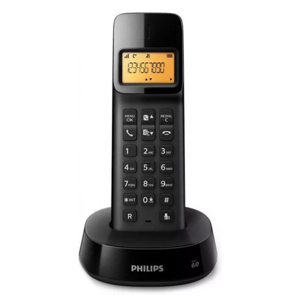 Telefone sem fios Philips D1601B/01 1,6" 300 mAh GAP Preto