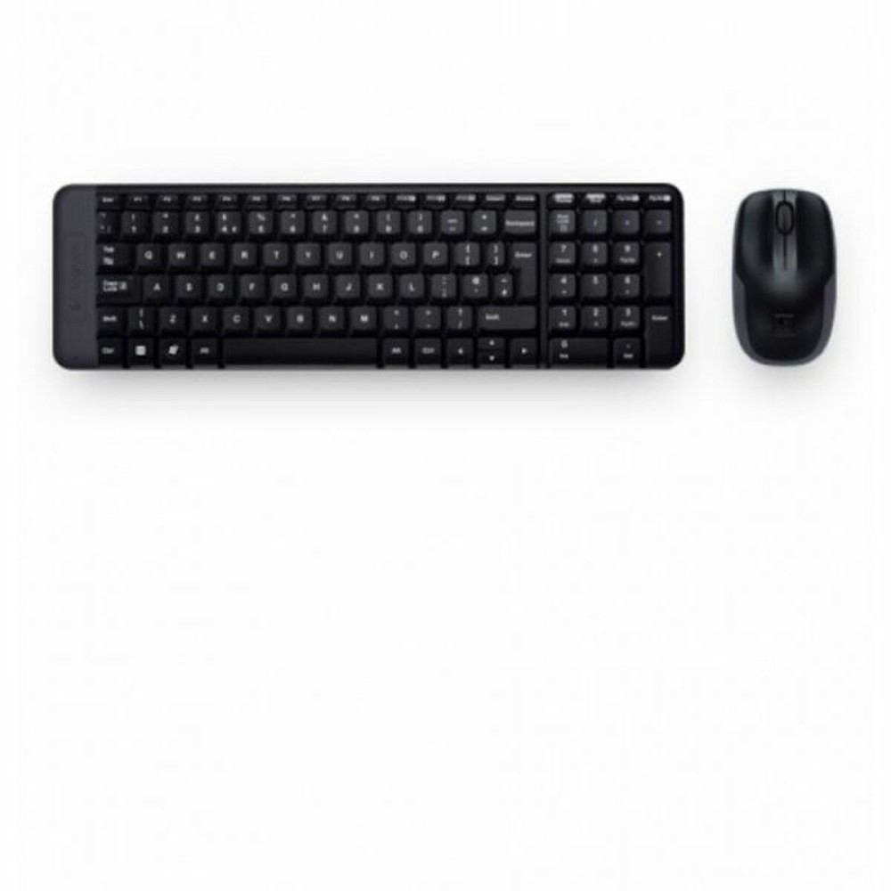 Tastatur mit Drahtloser Maus Logitech 920-003159 Schwarz