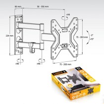 Supporto TV Axil 0591E 17"-42" 25 Kg Nero