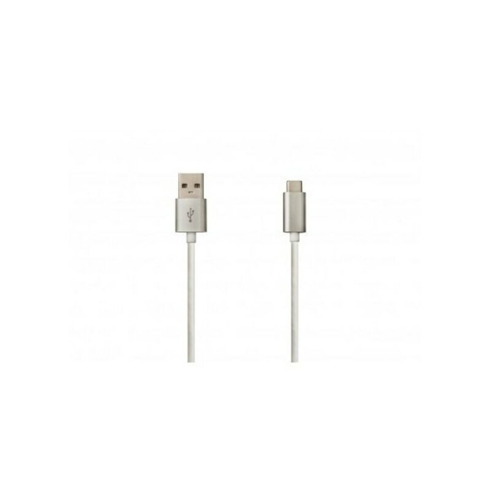 Cable USB A a USB C DCU Plateado (1 m)